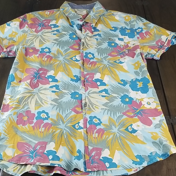 Vans Other - Van's Mens Large Floral Hawaiian Button Down shirt